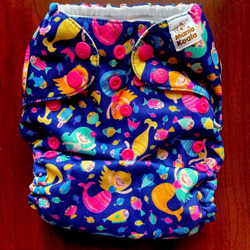 Set of 2 Mama Koala cloth diapers (plus extra liners)